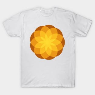 Geometric Flower of Circles (Orange) T-Shirt